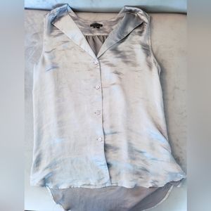 Grey/silver blouse silk style.